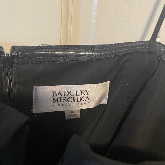 Badgley Mischka !Strapless! Black Cocktail Dress size 14 - Picture 5 of 7